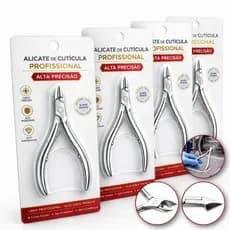 Alicate Cutícula Manicure Afiado Mola Dupla Ergonômico Pedicure Unha Original Lâmina Aço Inox