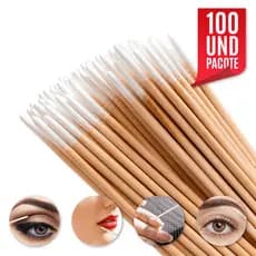 Palitos com Algodão Henna Micropigmentação Manicure Esmalte Unha Boca Limpeza Precisão