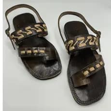 Sandalia de Couro Franciscana De Dedo Artesanal Tradicional Promoção Unisex