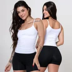 Regata Alça Fina Fitness Blusa Basica Feminino Poliamida Slim Camisa Segunda Pele 190