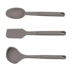 kit de Utensílios Tramontina Softta em Silicone Cinza 3 Peças