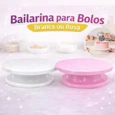 Bailarina Giratória Para Decorar Bolo 30 Cm Branca ou Rosa