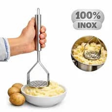 Amassador Espremedor Batatas Legumes Manual Multiuso Todo Em Aço Inox