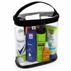 Kit com 3 Porta Shampoo Preto Viagem Praia maquiagem