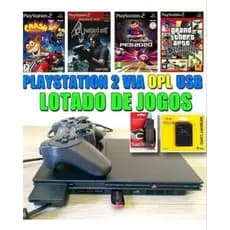 Playstation 2 original + de 30 JOGOS + 500 EMULADORES (PEN DRIVE de 64gb) play 2 ps2 vídeo game(sem leitor