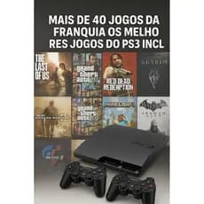 PS3 COM 40 JOGOS NO HD()+ 2CONTROLES DESBLOQUEADOps3 play3