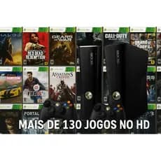 XBOX 360 COM MAIS DE 130 JOGOs+EMULADORES DE SUPER NITENDO+2MANETES VÍDEO GAME COMPLETO COM JOGOS NO HD! Xbox360 rgh