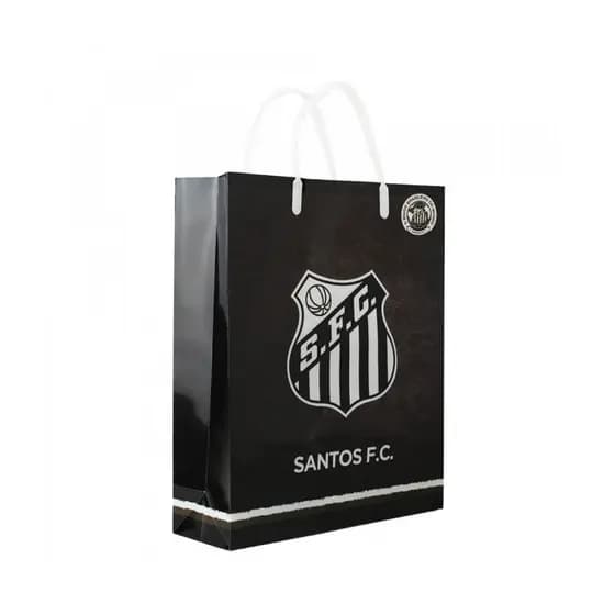 SACOLA SANTOS FUTEBOL CLUBE ORIGINAL PARA PRESENTES E DATAS 33x9x27cm