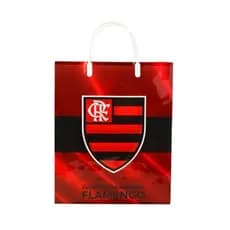 SACOLA PRESENTE 33x9x27 CM MENGÃO RUBRO NEGRO CRF ORIGINAL DO CLUBE