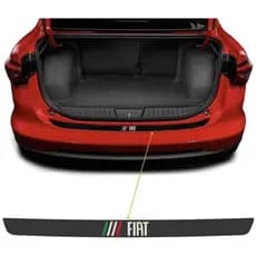 Soleira Porta Malas Fiat Universal Argo Cronos Uno Todos Modelos Proteção Efeito Fibra de Carbono