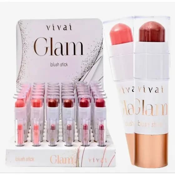 Blush Stick Glam Vivai.Blush em bastão.Blush Vivai.Blush Glam.