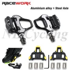 【 Boutique & Stock 】 Road Pedais De Bicicleta Cleats Com Limpezas Shimano Trava De Estrada mtb Travamento Automático Pedal De Corrida Sem Clipe