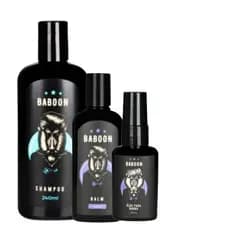 Kit Baboon para barba - 1 Balm 140ml + 1 Óleo De Barba + 1 Shampoo
