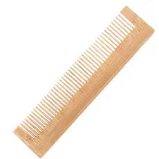 PENTE DE BARBA E CABELO MADEIRA BAMBU ANTI FRIZZ DESEMBARAÇA ECOLOGICO