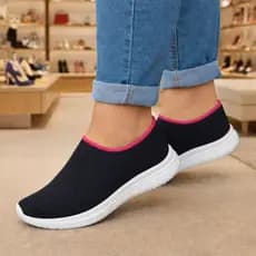 Tênis Feminino Meia Slip On Calce facil academia fitnes  Sapato Preto Menina Menino Chinelo Rasteira Papete Sandália