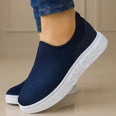 Tenis Meia Feminino Trabalho Academia Caminhada Calce Facil Shoes Furo Casual Sem Cardaco Sapato Rasteira
