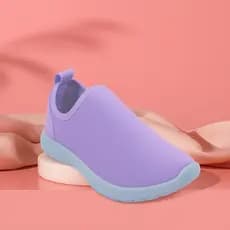 Tênis Infantil Calce Facil Leve Confortável Liso Lilas Sapato Menina Menino Chinelo Rasteira Papete Sandália
