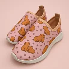 Tênis Infantil Personagem Confortável Capybara Macio Estilo Feminino Leve Anatômico