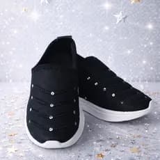 Tênis Infantil Feminino Brilho Lantejoula Confortável Macio Leve Criança Menina Sneaker  Casual Dia a Dia Sem Cadarço