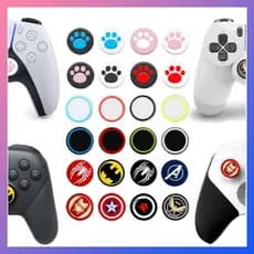 Par de Grip borracha Protetora de Silicone para Analógicos de Controles de PS5, PS4, Xbox Series, One e 360