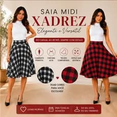 Kit 2 Saia Midi Gode Estampas