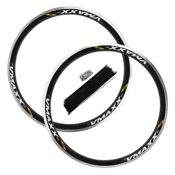 Kit Aro 24 Vzan Vmaxx 36F Preto Freio V-Brake Com Raios E Niples