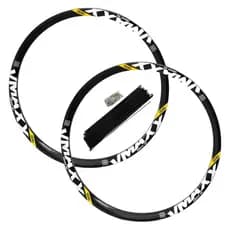 Par Aro 24 Vzan Vmaxx Dh 36 Furos Preto Freio À Disco Com Raios E Niples