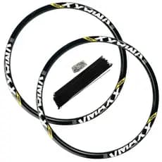 Par Aro 26 Roda Vzan Vmaxx DH 32F Preto Freio À Disco Com Ilhós + Raios E Niples