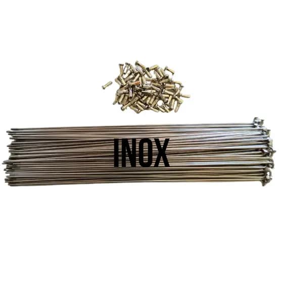 Kit Jogo 72 Raios Aço Inox Polido 2.0mm X 255mm Para Aro Roda 26