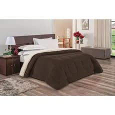 Coberdrom Edredom Queen Dupla Face Manta Soft Com Sherpa Lã de Carneiro