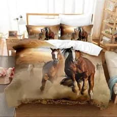 Capa de Edredom Casal Duvet 2,40x2,20 com Ziper 3 Peças com Porta Estampadas