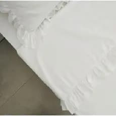 Lençol de Cima Avulso Queen Virol com Detalhes em Babado Algodão Sobrelençol