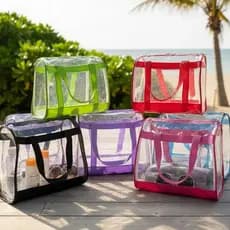Bolsa Praia Piscina Transparente Passeio Verão Moda feminina