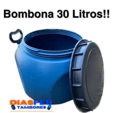 Bombona Tambor 30 Litros Novo Reservatório de Agua Armazenador de Ração Barrica Galão Tonel