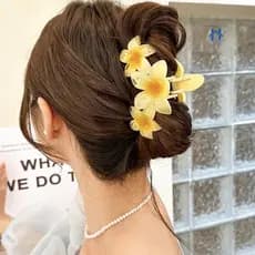 Kit 3 Grampo de Cabelo de Flor Transparente Acessório Presilha para Mulheres