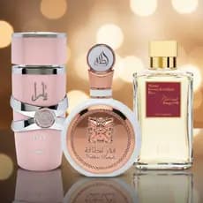 Kit 3 Perfumes Árabes Femininos Importados Essência Concentrada Alta Fixação Intenso e Duradouro