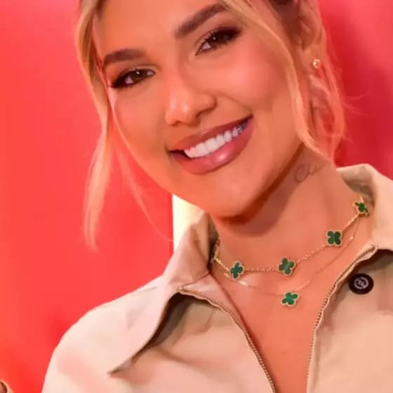 Colar Trevo Virginia Folheados a Ouro Fashion Dourado