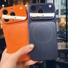 NOVA CAPA LARANJA Para iPhone 11 12 13 14 15 Pro Max Com MagSafe À Prova De Choque Capa igual 17 Entrega Rápido