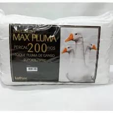 Kit 2 Travesseiros Percal 200 Fios Toque De Pluma De Ganso 70cm X 50cm