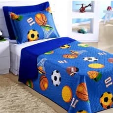 Kit Cobre Leito Solteiro Infantil Futebol