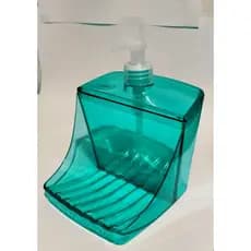 Porta Detergente Líquido Dispensador Azul PISCINA Transparente