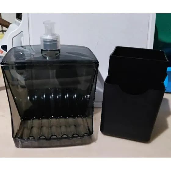 Porta Detergente Dispensador Líquido Cozinha e Escorredor de Talheres Dispenser 2 peças