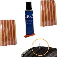 Kit Reparo P/ Pneus Sem Câmara Linha Prof.- 10 Refil + Cola