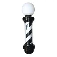 Barber Pole Poste Barbeiro Todo Preto 75cm Megan