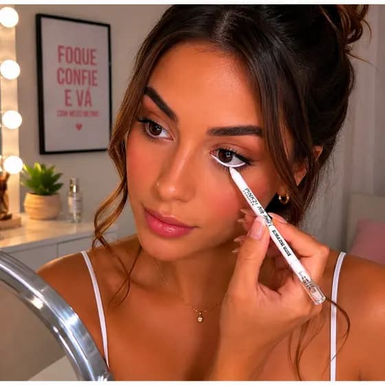 LAPIS DE OLHO DELINEADOR BRANCO PINK21 — DESTAQUE SUA MAKE