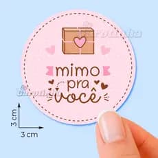 Etiqueta Adesiva para Embalagem Adesivo Mimo pra voce 3cm