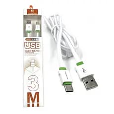 Cabo Carregador Turbo Tipo C Para Samsung A13 A23 M13 M23 A14 A24   3Merto   4,8A