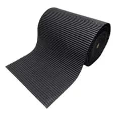 Tapete Passadeira Antiderrapante Emborrachada Soft 43cm Preto 2 Metros