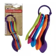 Medidores Colher de Cozinha - Kit com 5 Medidores de Cozinha - Kit Confeitaria com Várias Medidas