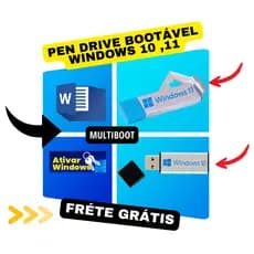 Pendrive Bootável Ltomex 16gb Usb Windows 10/11 Multiboot + Ativador